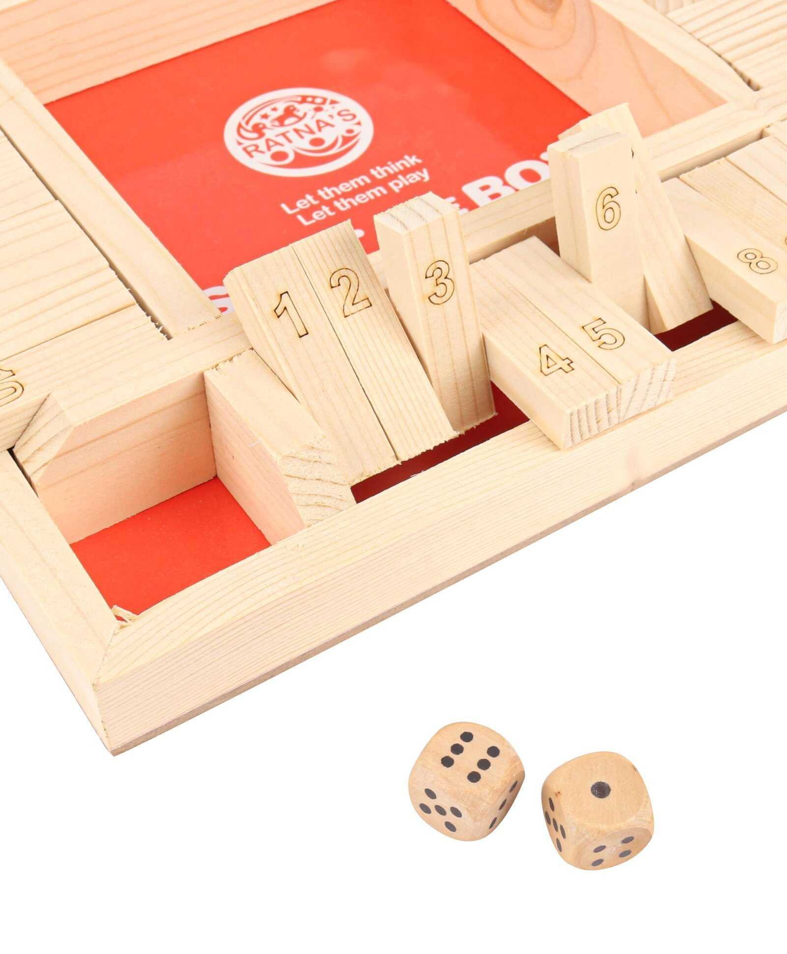 Ratna Shut The Box Wooden Blocks Game| Anspan E-Store