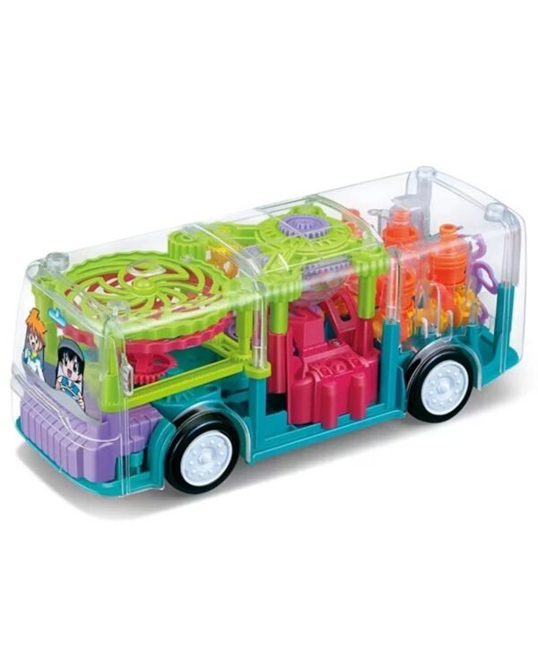 JAVP Enterprises Light Music Gear Rotating Bus Toy Contents