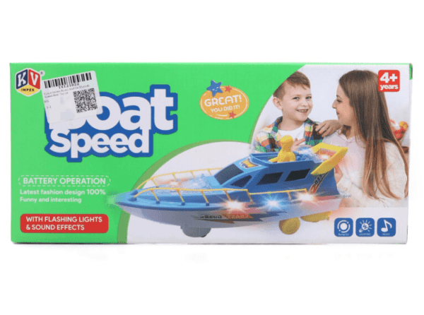 KV Impex Light Music Bump N Go Speed Boat Toy - Image 3