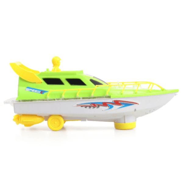 KV Impex Light Music Bump N Go Speed Boat Toy Side View