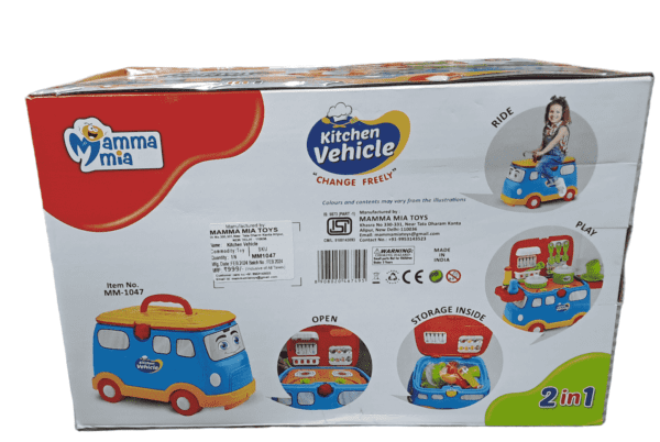 Mamma Mia Kitchen Vehicle Ride On Toy Back Side