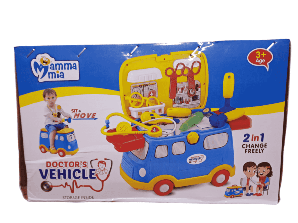 Mamma Mia Doctors Vehicle Ride On Toy Front Side